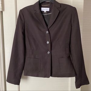 Calvin Klein dark brown suit jacket